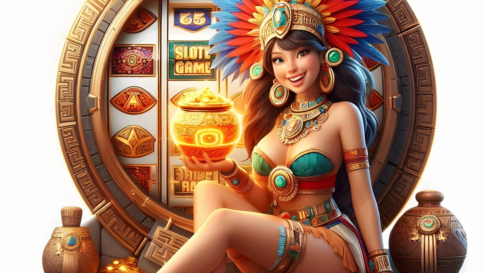 aztec-slot-game-character-holding-tresure-with-white-background (1)